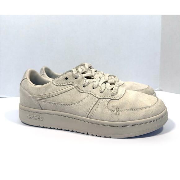 Label Go-to Low Suede & Leather Sneakers Beige Casual Hip Hop  Fashion M9 W10.5 - Picture 1 of 8
